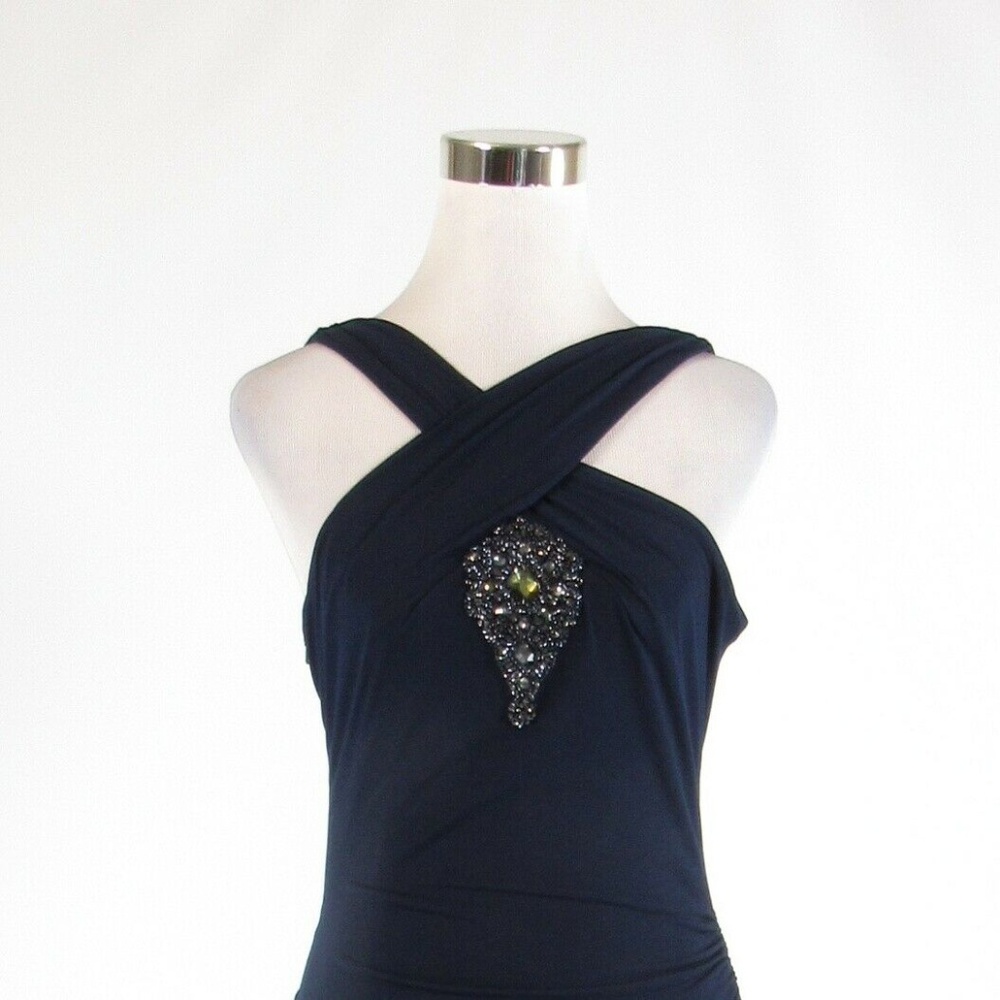 Navy blue DAVID MEISTER sheath dress 6 - Picture 2 of 8